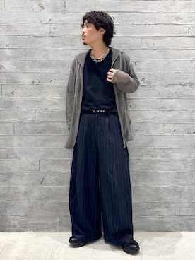 「HARE（ハレ）のウェスタンバックルベルト(HARE)（ベルト）」を使った、🐯としくん🐯さん（メンズ・171cm・30代）の夏コーディネート