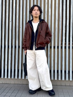 「アイテム（トートバッグ）」を使った、🐯としくん🐯さん（メンズ・171cm・30代）の秋コーディネート