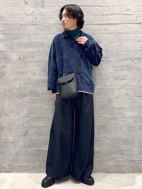 「アイテム（ショルダーバッグ）」を使った、🐯としくん🐯さん（メンズ・171cm・30代）の秋コーディネート