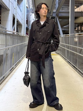 「アイテム（ミリタリージャケット）」を使った、🐯としくん🐯さん（メンズ・171cm・30代）の秋コーディネート