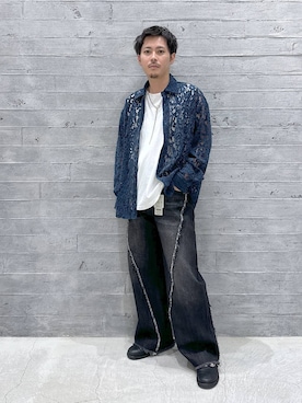 ウェーブフリンジデニムパンツ(HARE)を使った人気ファッション