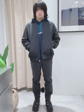 坂。さん（メンズ・167cm）の冬コーディネート