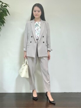 「レディーススーツ」｜カレンさん（レディース・162cm）の春コーディネート