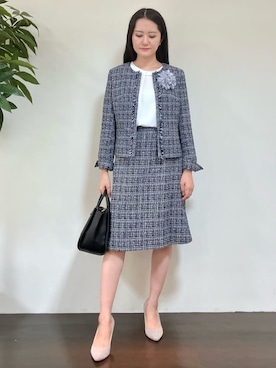 「レディーススーツ」｜カレンさん（レディース・162cm）の秋コーディネート
