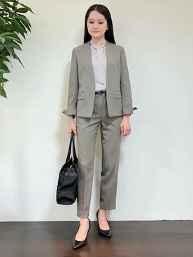 「レディーススーツ」｜カレンさん（レディース・162cm）の夏コーディネート