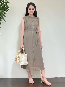 「アイテム（ストール/ショール）」を使った、カレンさん（レディース・162cm）の夏コーディネート