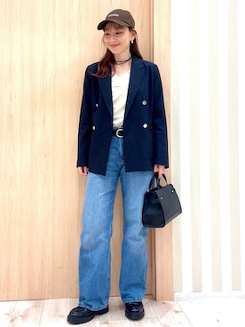 「Cutie Blonde（キューティーブロンド）のアイテム」を使った、ririさん（レディース・161cm）の冬コーディネート