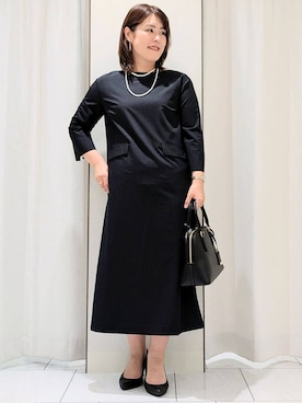 「UNTITLED（アンタイトル）のアイテム（ワンピース/ドレス）」を使った、Onumaさん（レディース・163cm）の冬コーディネート