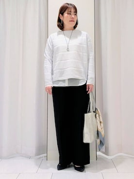 「smart pink（スマートピンク）のアイテム（トップス）」を使った、Onumaさん（レディース・163cm）の冬コーディネート