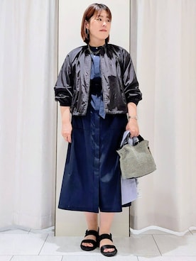 「UNTITLED（アンタイトル）のアイテム（ブルゾン）」を使った、Onumaさん（レディース・163cm）の春コーディネート