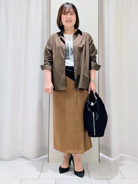 「UNTITLED（アンタイトル）のアイテム（スカート）」を使った、Onumaさん（レディース・163cm）の秋コーディネート