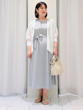 「UNTITLED（アンタイトル）の◆[L]ダブルラッフルフリルカットソー（Tシャツ/カットソー、グレー系）」を使った、Onumaさん（レディース・163cm）の春コーディネート