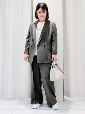 「UNTITLED（アンタイトル）の【ステンレス】レイヤードチェーンネックレス（ネックレス、ゴールド系）」を使った、Onumaさん（レディース・163cm）の春コーディネート