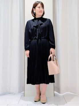 「UNTITLED（アンタイトル）のアイテム（ワンピース/ドレス）」を使った、Onumaさん（レディース・163cm）の冬コーディネート