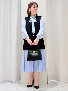 「UNTITLED（アンタイトル）のアイテム（ワンピース/ドレス）」を使った、Onumaさん（レディース・163cm）の冬コーディネート