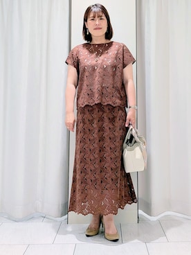 「UNTITLED（アンタイトル）のベアテンタンクトップ（タンクトップ、ホワイト系）」を使った、Onumaさん（レディース・163cm）の夏コーディネート