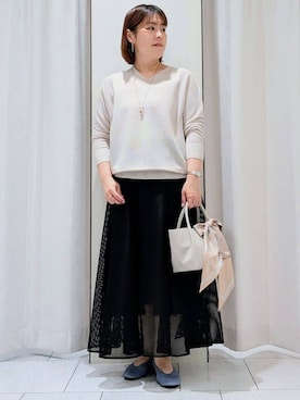 「UNTITLED（アンタイトル）のアイテム（ブルゾン）」を使った、Onumaさん（レディース・163cm）の春コーディネート