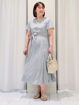 「UNTITLED（アンタイトル）の◆[L]ダブルラッフルフリルカットソー（Tシャツ/カットソー、グレー系）」を使った、Onumaさん（レディース・163cm）の春コーディネート