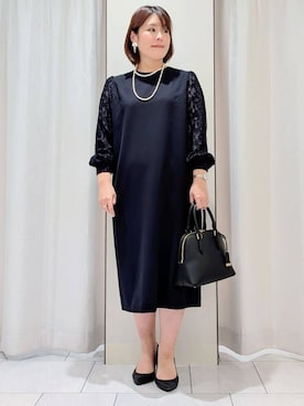 「UNTITLED（アンタイトル）のアイテム（ワンピース/ドレス）」を使った、Onumaさん（レディース・163cm）の冬コーディネート