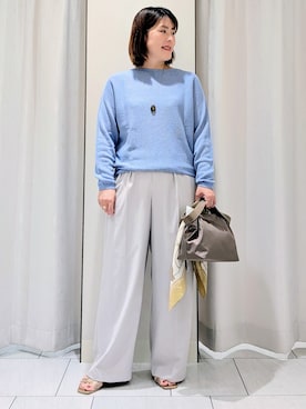 「UNTITLED（アンタイトル）のマーブルドロップネックレス（ネックレス、ブラウン系）」を使った、Onumaさん（レディース・163cm）の春コーディネート