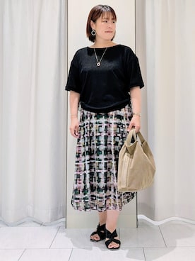 「UNTITLED（アンタイトル）のアイテム」を使った、Onumaさん（レディース・163cm）の夏コーディネート