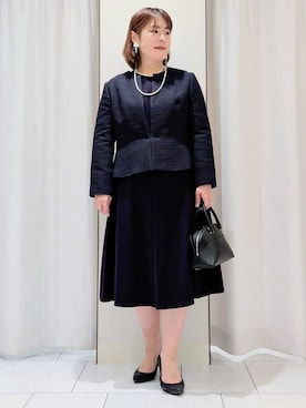 「UNTITLED（アンタイトル）のアイテム（ワンピース/ドレス）」を使った、Onumaさん（レディース・163cm）の冬コーディネート