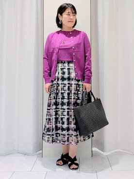 「UNTITLED（アンタイトル）のアイテム（スカート）」を使った、Onumaさん（レディース・163cm）の秋コーディネート