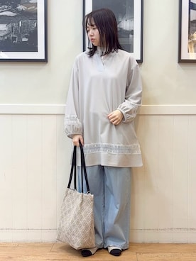 「アイテム（その他小物、ベージュ系）」を使った、えぬさん（レディース・159cm）の冬コーディネート