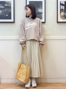 「アイテム（その他小物、ベージュ系）」を使った、えぬさん（レディース・159cm）の冬コーディネート