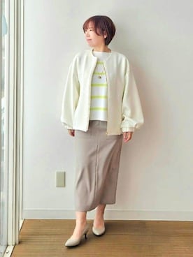 「UNTITLED（アンタイトル）のアイテム（ブルゾン）」を使った、やじまさん（レディース・155cm）の冬コーディネート