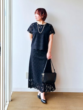 「UNTITLED（アンタイトル）のアイテム（スカート）」を使った、やじまさん（レディース・155cm）の秋コーディネート