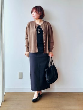 「UNTITLED（アンタイトル）のアイテム（スカート）」を使った、やじまさん（レディース・155cm）の秋コーディネート