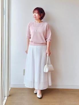 「UNTITLED（アンタイトル）のアイテム（パンプス）」を使った、やじまさん（レディース・155cm）の夏コーディネート