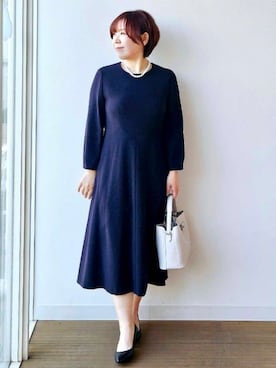 「Rubyrivet（ルビーリベット）のアイテム（パンツ）」を使った、やじまさん（レディース・155cm）の冬コーディネート