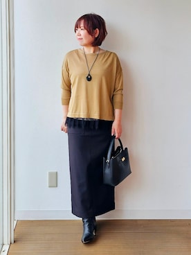 「UNTITLED（アンタイトル）のアイテム」を使った、やじまさん（レディース・155cm）の秋コーディネート