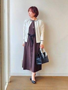 「INDIVI（インディヴィ）のアイテム」を使った、やじまさん（レディース・155cm）の秋コーディネート