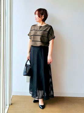 「Rubyrivet（ルビーリベット）のアイテム（アクセサリー）」を使った、やじまさん（レディース・155cm）の春コーディネート