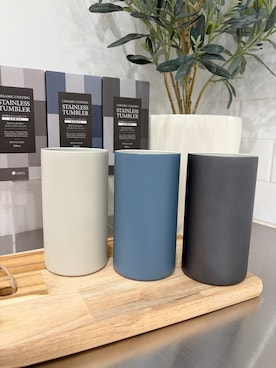 「212 KITCHEN STORE（トゥワントゥキッチンストア）の汚れがとれやすいステンレスタンブラー BL（グラス/マグカップ/タンブラー、その他）」を使った、まのちゃんさん（レディース・160cm）の夏コーディネート