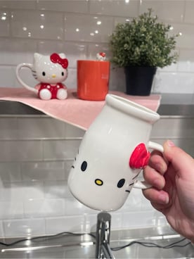 「212 KITCHEN STORE（トゥワントゥキッチンストア）のミルクボトル エッジー ＜HELLO KITTY ハローキティ＞（その他雑貨、その他）」を使った、まのちゃんさん（レディース・160cm）の夏コーディネート