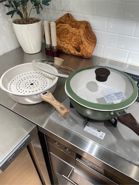 「212 KITCHEN STORE（トゥワントゥキッチンストア）のKIMURAnoFRYING PAN（キムラノフライパン） IV（鍋/フライパン、その他）」を使った、まのちゃんさん（レディース・160cm）の冬コーディネート