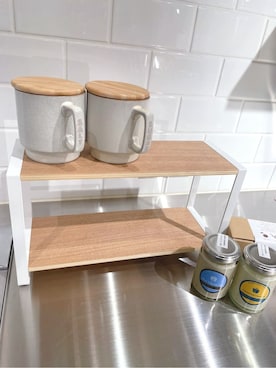 「212 KITCHEN STORE（トゥワントゥキッチンストア）のキッチンラック  山崎実業 ＜tosca トスカ＞（キッチン収納、その他）」を使った、まのちゃんさん（レディース・160cm）の冬コーディネート