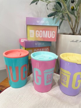 「212 KITCHEN STORE（トゥワントゥキッチンストア）のGOMUG NEON ICE PINK（グラス/マグカップ/タンブラー、その他）」を使った、まのちゃんさん（レディース・160cm）の春コーディネート