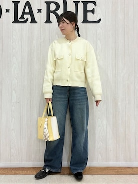 「アイテム（チャーム）」を使った、shiiさん（レディース・163cm）の春コーディネート