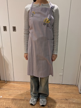 「アイテム（エプロン）」を使った、eのほうさん（レディース・158cm）の春コーディネート