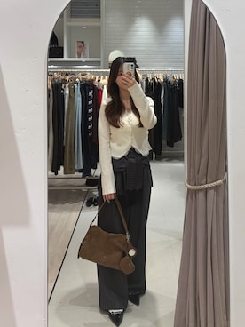 「mystic（ミスティック）のアイテム（ショルダーバッグ）」を使った、misato🧁🤍さん（レディース・164cm）の秋コーディネート