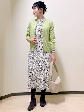 「アイテム（アンサンブル、グリーン系）」を使った、benigingerさん（レディース・164cm）の冬コーディネート