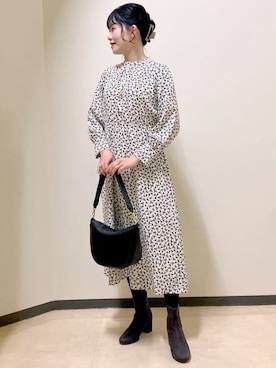 「アイテム（アンサンブル、グリーン系）」を使った、benigingerさん（レディース・164cm）の冬コーディネート