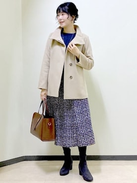 「アイテム（手袋、ブラウン系）」を使った、benigingerさん（レディース・164cm）の秋コーディネート