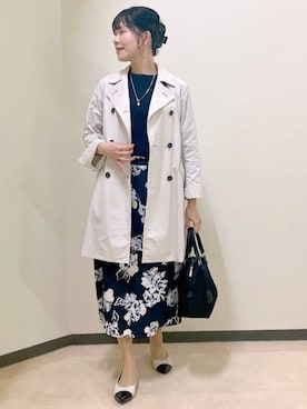 「アイテム（ピーコート）」を使った、benigingerさん（レディース・164cm）の春コーディネート