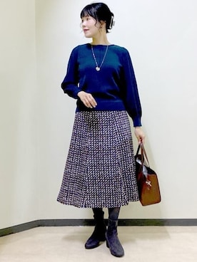 「アイテム（手袋、ブラウン系）」を使った、benigingerさん（レディース・164cm）の秋コーディネート